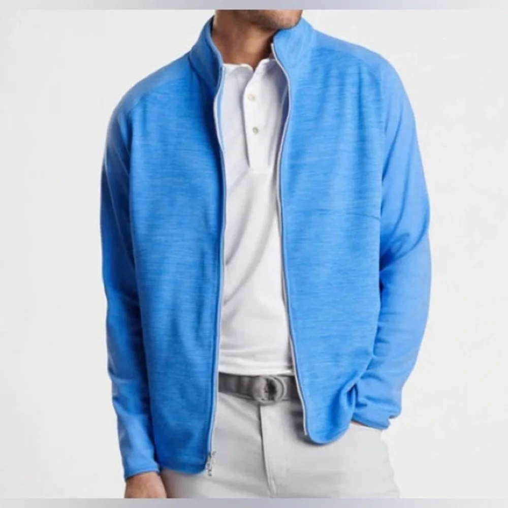 Peter Millar Liberty Blue Vista Hybrid Full-Zip Jacket MF24EK43 Golf - Picture 2 of 6
